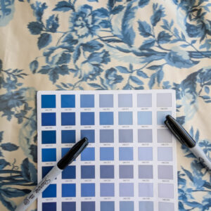 Scalamandre Tassinari & Chatel Lamballe Silk Warp Print Bleu Blue White Silk Floral Print Historical Circa 1778 MSRP USD 2022/yard