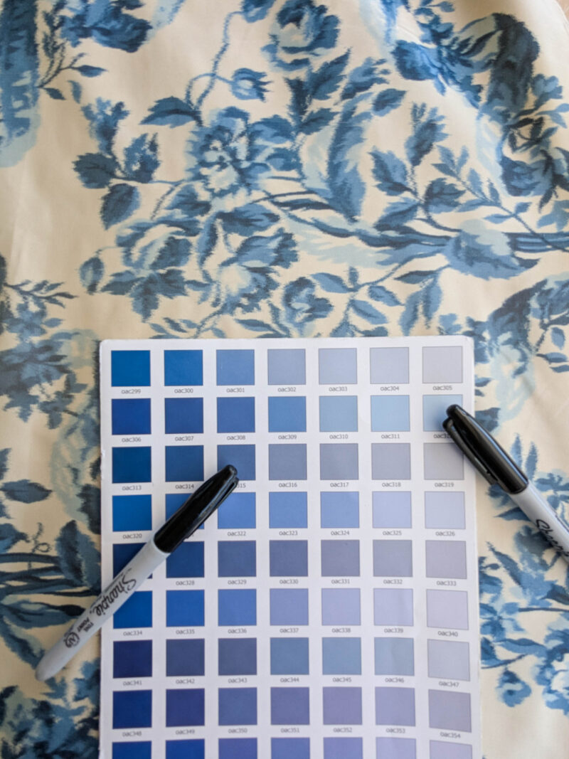 Scalamandre Tassinari & Chatel Lamballe Silk Warp Print Bleu Blue White Silk Floral Print Historical Circa 1778 MSRP USD 2022/yard