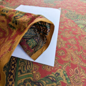 PXL_20250625_180810719 Scalamandre Elephanta With Border Garnet Red Brown Green Cotton Print Elephant Animals MSRP USD 276/y