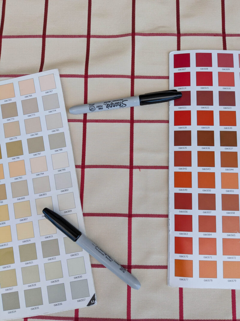 Scalamandre Louis Check Red on Creme Cream Beige Cotton Viscose Cotton Windowpane Plaid Check MSRP USD 176/y