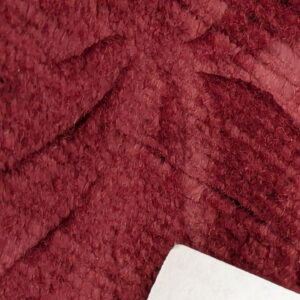 PXL_20250813_183954288 By yard Walled Garden Linen Velvet Gauffrage Rose Peony Lily Tulip Renaissance Embossed Velvet Indian Red MSRP USD 898/Y