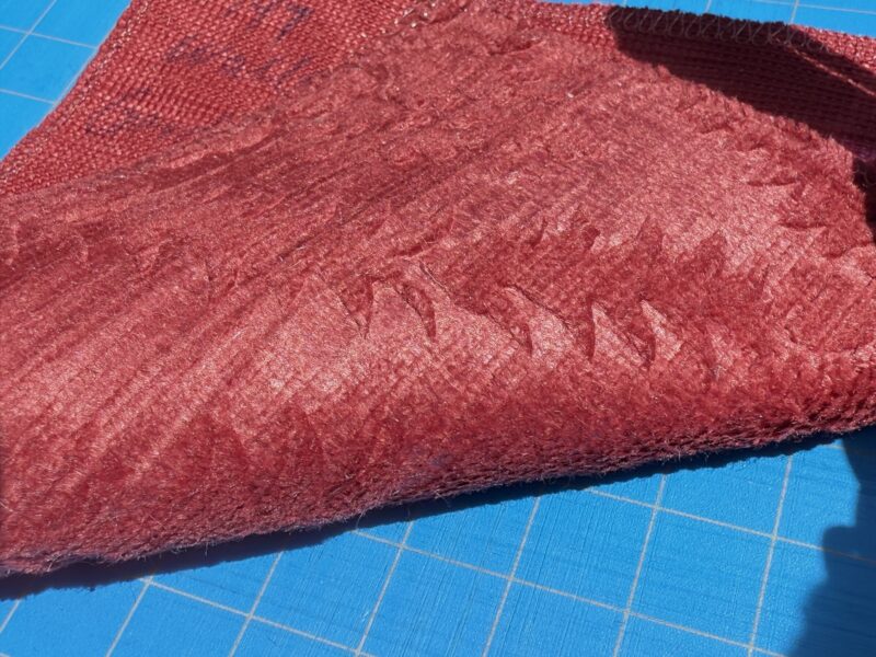 img_1478-1 By yard Walled Garden Linen Velvet Gauffrage Rose Peony Lily Tulip Renaissance Embossed Velvet Indian Red MSRP USD 898/Y