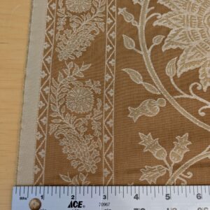 1000021462 By Yd Lee Jofa Kalabagh Weave Curry Burnt Gold Tiger Sniffs Rose MSRP USD 259/y Border One Side