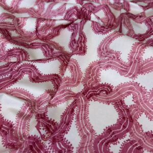 IMG_0081 6.4YD Duralee Heyward Cotton Tropical Plants Soothing Beige Brown White