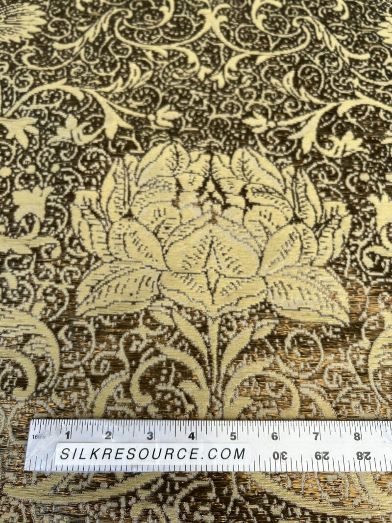 IMG_0115 by yard Boboli Garden Silk Damask Italian Metallic Vanilla Gold MSRP USD 568/yard