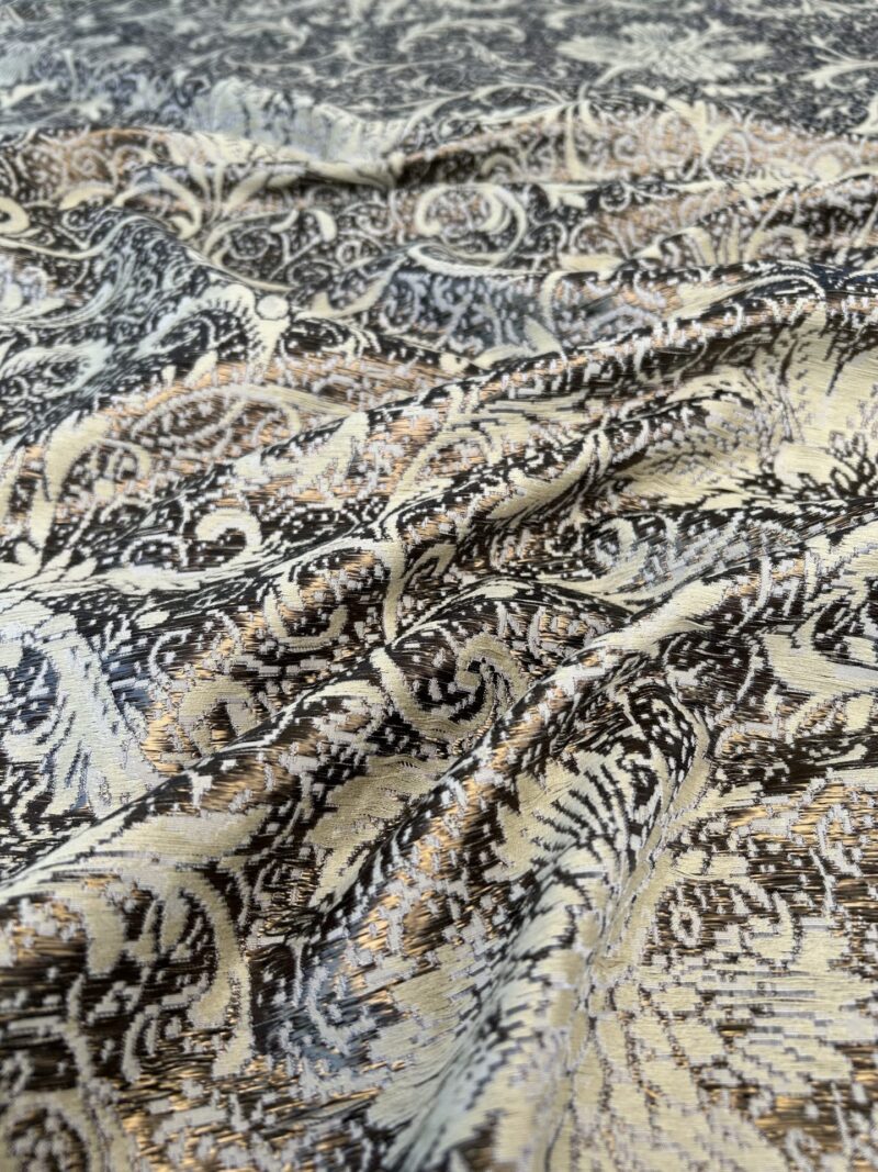 IMG_0118 by yard Boboli Garden Silk Damask Italian Metallic Vanilla Gold MSRP USD 568/yard