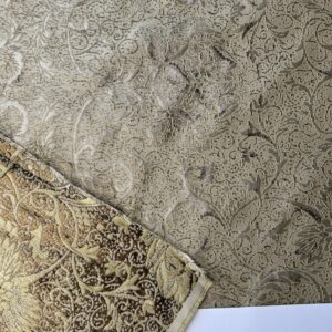 IMG_0123 by yard Boboli Garden Silk Damask Italian Metallic Vanilla Gold MSRP USD 568/yard