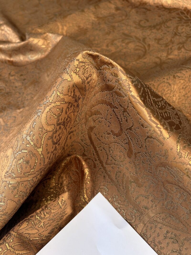 IMG_0171 by yard Boboli Garden Silk Damask Italian Metallic Deep Copper Reddish Bronze MSRP USD 568/yard