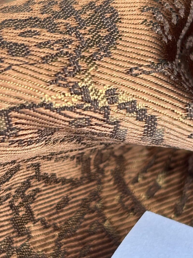 IMG_0173 by yard Boboli Garden Silk Damask Italian Metallic Deep Copper Reddish Bronze MSRP USD 568/yard