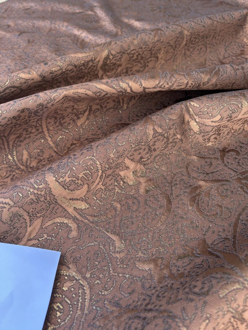 IMG_0174 by yard Boboli Garden Silk Damask Italian Metallic Deep Copper Reddish Bronze MSRP USD 568/yard