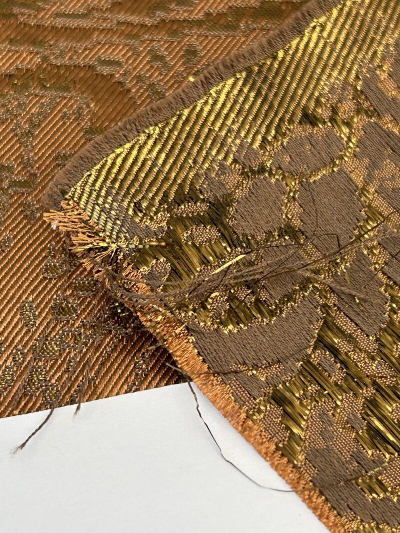 IMG_0175 by yard Boboli Garden Silk Damask Italian Metallic Deep Copper Reddish Bronze MSRP USD 568/yard