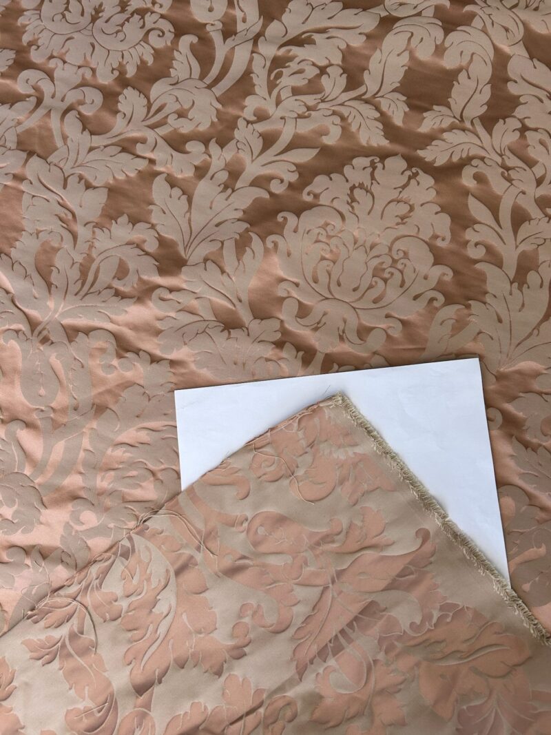 IMG_0256 By yard Republica Silk Cotton Damask Renaissance Classy Pink Coral  MSRP USD 500+/yard