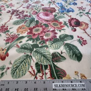 IMG_0320 Claire Austin English Cottage Climbing Rose Bluebell Chintz Rose print in Blush Pink English 100% Cotton MSRP USD 355/Y