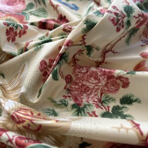 IMG_0324 Claire Austin English Cottage Climbing Rose Bluebell Chintz Rose print in Blush Pink English 100% Cotton MSRP USD 355/Y
