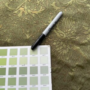 by yard Boboli Garden Silk Damask Italian Metallic Deep Charteuse Green Gold MSRP USD 568/yard