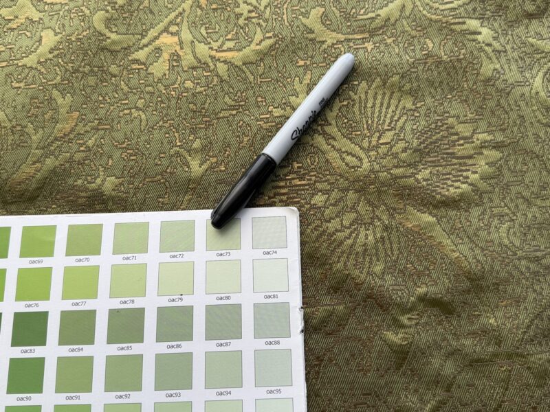 by yard Boboli Garden Silk Damask Italian Metallic Deep Charteuse Green Gold MSRP USD 568/yard