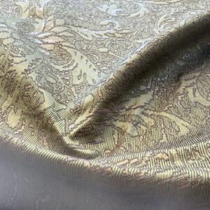 by yard Boboli Garden Silk Damask Italian Metallic Deep Charteuse Green Gold MSRP USD 568/yard