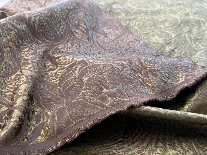 by yard Boboli Garden Silk Damask Italian Metallic Deep Charteuse Green Gold MSRP USD 568/yard