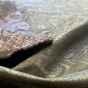 by yard Boboli Garden Silk Damask Italian Metallic Deep Charteuse Green Gold MSRP USD 568/yard