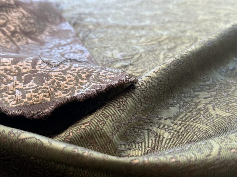 by yard Boboli Garden Silk Damask Italian Metallic Deep Charteuse Green Gold MSRP USD 568/yard