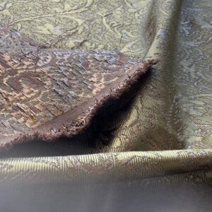 by yard Boboli Garden Silk Damask Italian Metallic Deep Charteuse Green Gold MSRP USD 568/yard