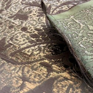by yard Boboli Garden Silk Damask Italian Metallic Deep Charteuse Green Gold MSRP USD 568/yard