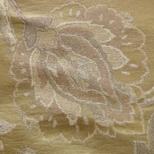 P1110256 RM Coco 100% silk Lampas Gilded Paisley Lariat Cream White Gold Silver MSRP USD 267.90/Y