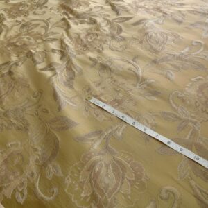 P1110263 RM Coco 100% silk Lampas Gilded Paisley Lariat Cream White Gold Silver MSRP USD 267.90/Y