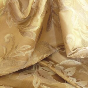 P1110269 RM Coco 100% silk Lampas Gilded Paisley Lariat Cream White Gold Silver MSRP USD 267.90/Y