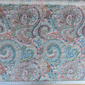 By yard Scalamandre Malabar Paisley Embroidery Bloom Blue Pink White Rich Spring Colors MSRP USD 620/y