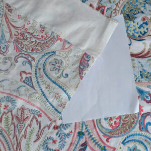 By yard Scalamandre Malabar Paisley Embroidery Bloom Blue Pink White Rich Spring Colors MSRP USD 620/y