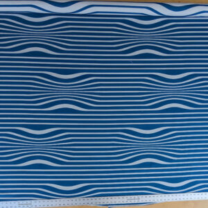 PXL_20250711_172327141 By yard Scalamandre Jean Paul Gaultier Illusion Marin Blue White Stripe Abstract Coton MSRP USD 644/yard