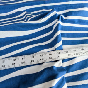 PXL_20250711_172522794 By yard Scalamandre Jean Paul Gaultier Illusion Marin Blue White Stripe Abstract Coton MSRP USD 644/yard