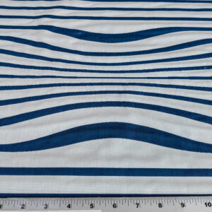 PXL_20250711_172907614 By yard Scalamandre Jean Paul Gaultier Illusion Marin Blue White Stripe Abstract Coton MSRP USD 644/yard
