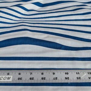 PXL_20250711_172917367 By yard Scalamandre Jean Paul Gaultier Illusion Marin Blue White Stripe Abstract Coton MSRP USD 644/yard