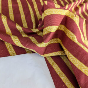 PXL_20250711_174440045 Scalamandre Vistorta Floral Stripe Carmine Chartreuse Red Gold  Floral Linen Rayon MSRP USD 148/y