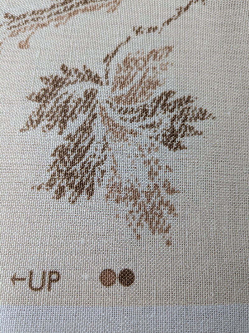 PXL_20250711_182059404 By yard Scalamandre Duden Lodge Neutral Brown Beige Botanical Floral Linen MSRP USD 198/y