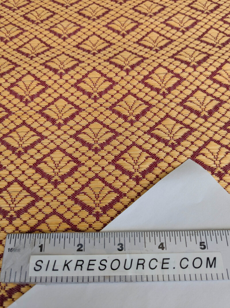 PXL_20250723_184315031 by yard Scalamandre Old World Weavers Nircel Rouge Or Red Gold Horsehairs Small Scales Fretwork MSRP USD1150/y