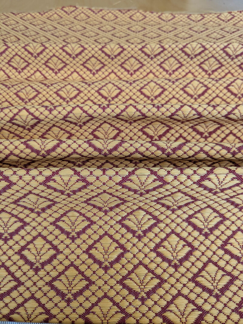 PXL_20250723_184343794 by yard Scalamandre Old World Weavers Nircel Rouge Or Red Gold Horsehairs Small Scales Fretwork MSRP USD1150/y