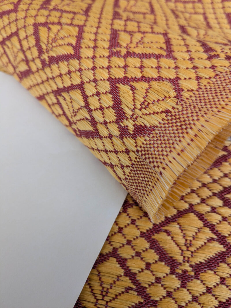 PXL_20250723_184600812 by yard Scalamandre Old World Weavers Nircel Rouge Or Red Gold Horsehairs Small Scales Fretwork MSRP USD1150/y