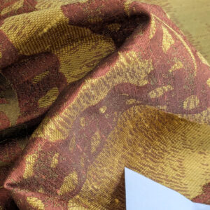 Bty Koplavitch 100% Silk Damask Giant Paisley "Rust" Deep Red Gold MSRP USD 340/y
