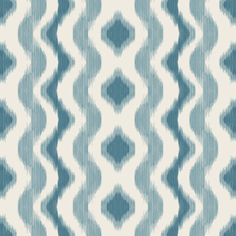 Special Order Kravet Gaston Y Daniela Cala Ferrera Azul Blue Linen White Ikat Southwestern Stripe MSRP USD292/y