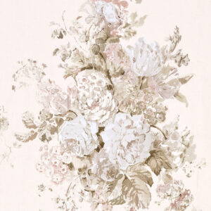 GW_000316621 Special Order Scalamandre Grey Watkins Sybilla Bouquet Hillside Green White Linen Floral MSRP USD 384/y