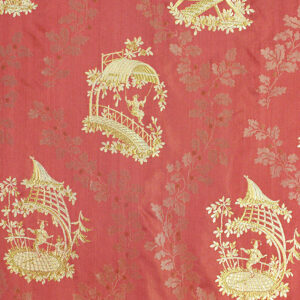 by yard Scalamandre Tassinari & Chatel Pillement Or Gold Yellow Chinoiserie Scenic Figurative MSRP USD 1080/y