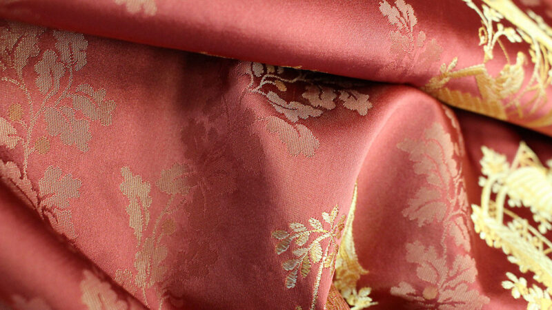 H0_00041649_CL Special Order Scalamandre Tassinari & Chatel Pillement Laque Red Gold Chinoiserie Scenic Figurative MSRP USD 1080/y )