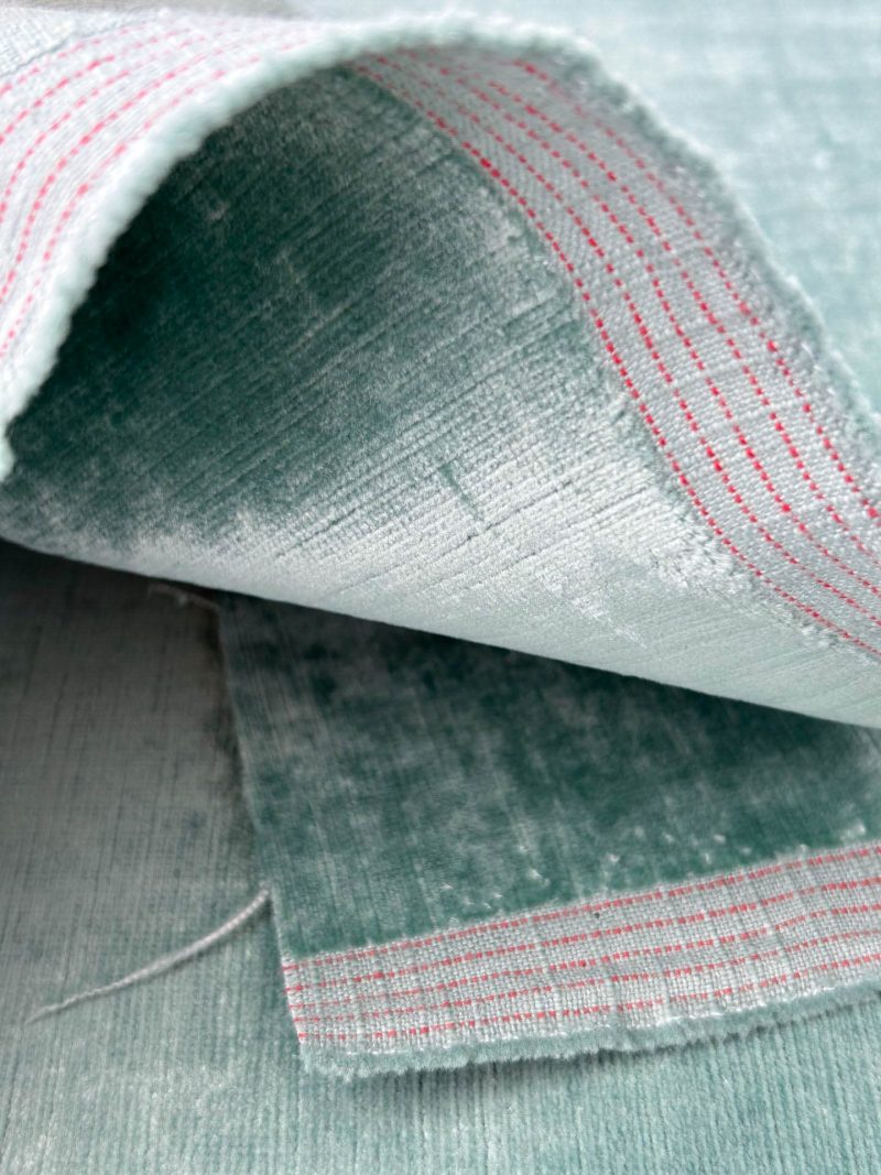 By Yard History Velvet Turquoise Blue Aqua Green Silky MSRP USD325