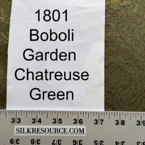 by yard Boboli Garden Silk Damask Italian Metallic Deep Charteuse Green Gold MSRP USD 568/yard