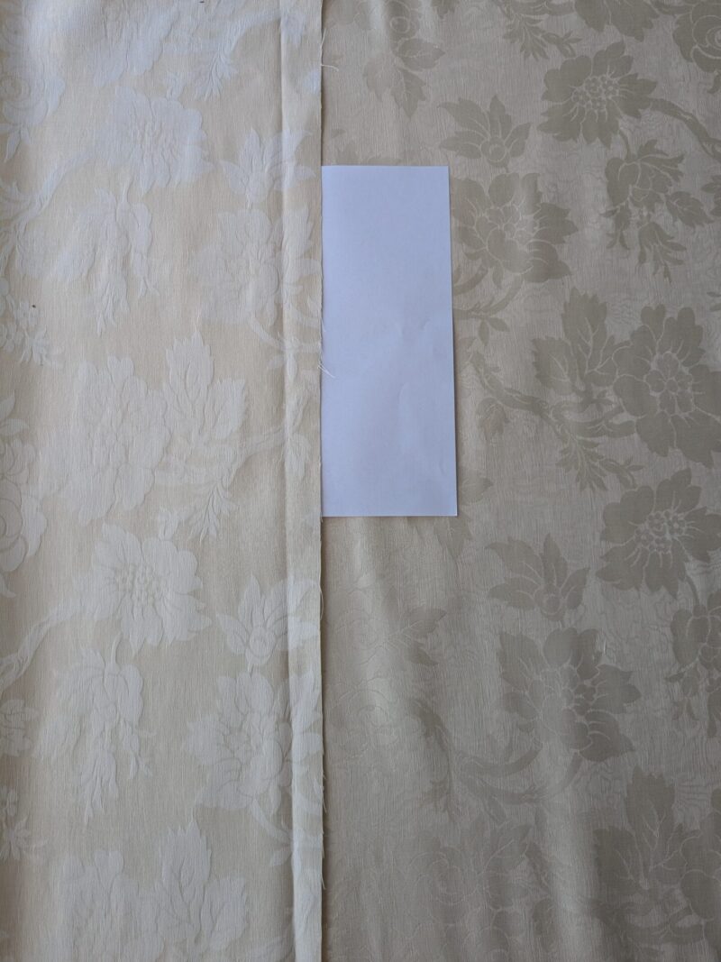 PXL_20250812_165244201 By yard Monceau Moire Linen Cotton Damask Historical Ivory Cream White MSRP 458