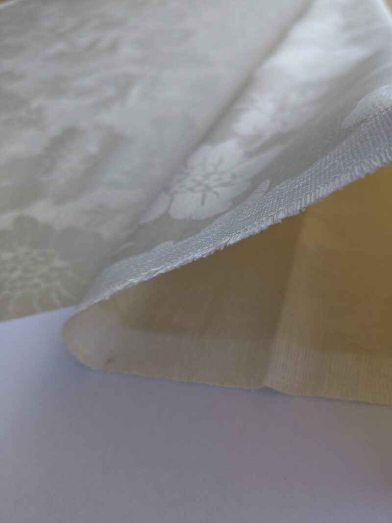 PXL_20250812_165348313 By yard Monceau Moire Linen Cotton Damask Historical Ivory Cream White MSRP 458