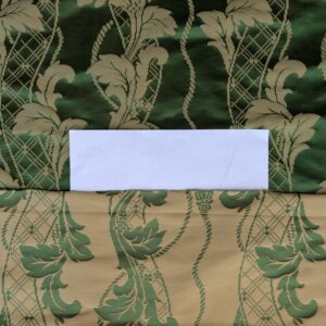 PXL_20250812_180849443 By yard Tuscany Acanthus Silk Damask Stripe Emerald Foliage Green